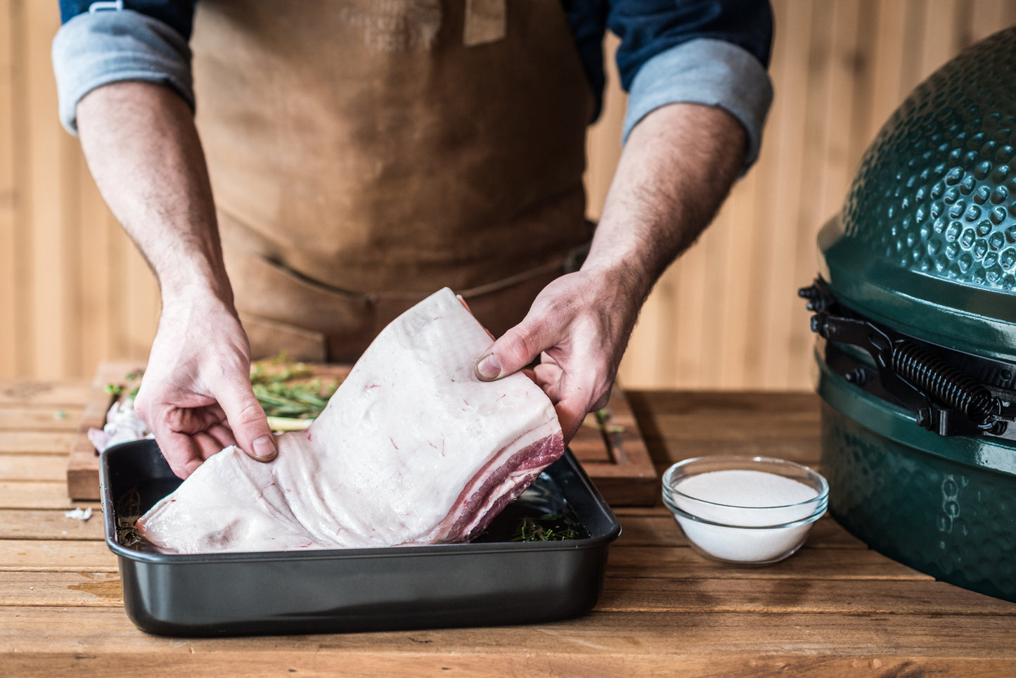 Big Green Egg Fettauffangschale rechteckig 35 x 26 cm