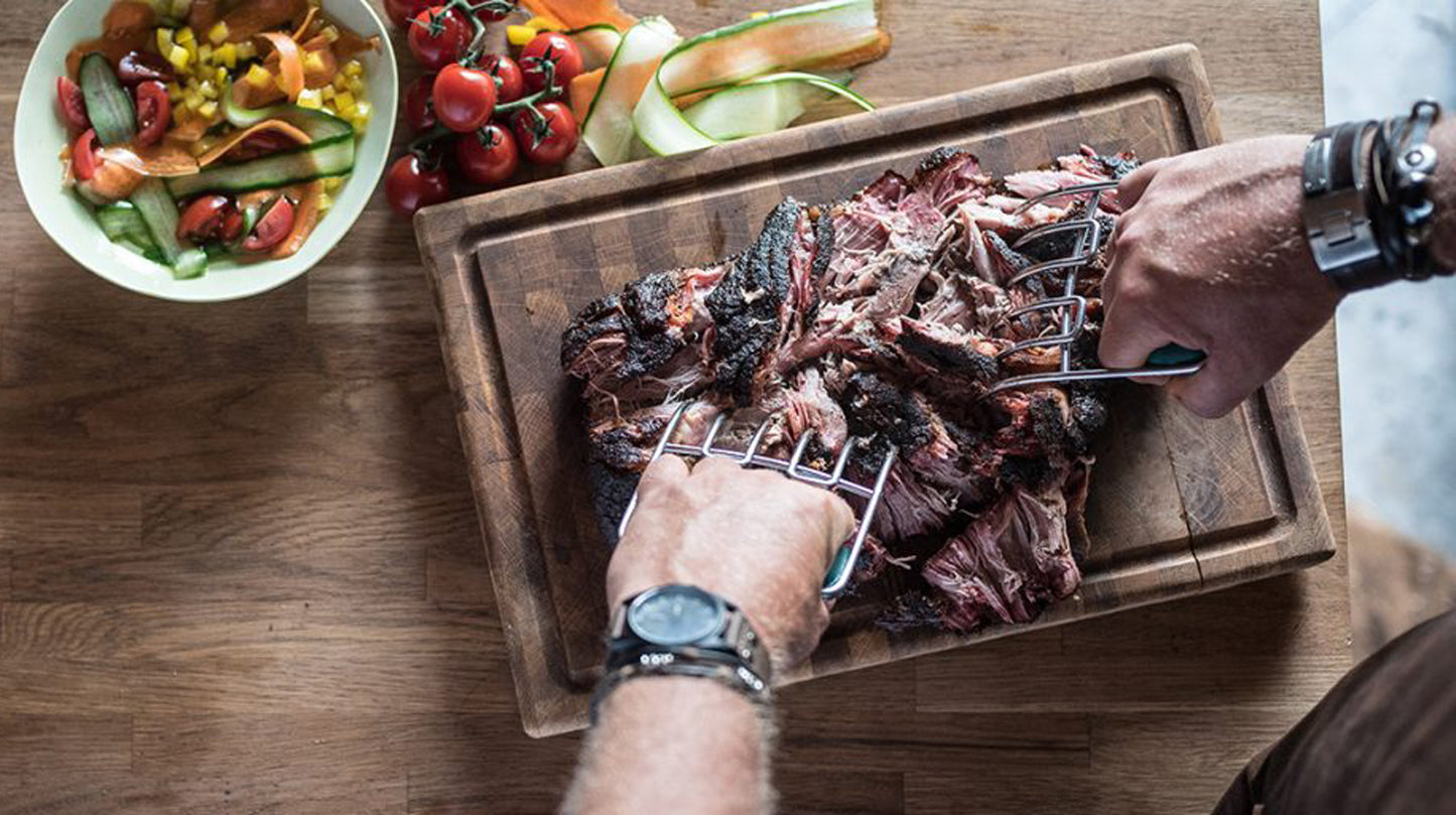 Big Green Egg Pulled Pork Gabeln