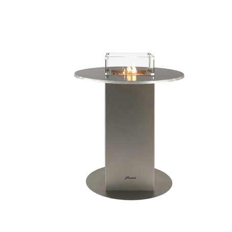 FIRESTAR Outdoor Gaskamin AMBIENTE Bartable Edelstahl gebürstet Gartenkamin