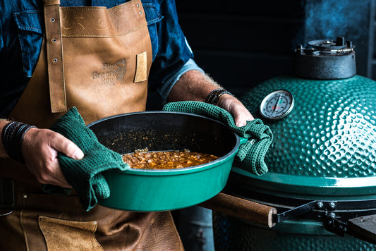 Big Green Egg emaillierter Dutch Oven / Bräter 5,2 L Grün oval 2XL / XLarge / Large