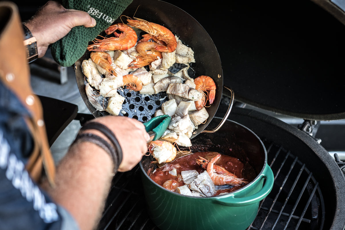 Big Green Egg emaillierter Dutch Oven 4 L Grün rund 2XL / XLarge / Large
