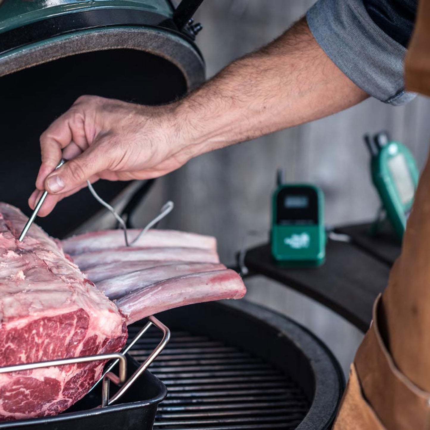 Big Green Egg Funk - Grillthermometer mit 2 Temperaturfühlern