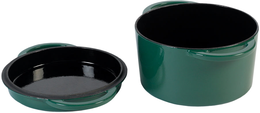 Big Green Egg emaillierter Dutch Oven 4 L Grün rund 2XL / XLarge / Large