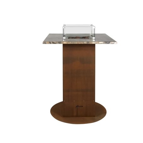 FIRESTAR Outdoor Gaskamin AMBIENTE Bartable Corten Stahl Gartenkamin