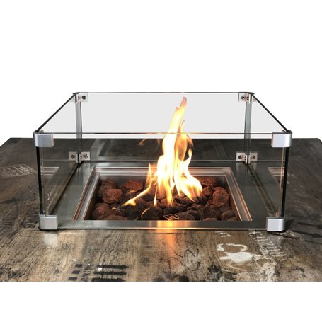 FIRESTAR Outdoor Gaskamin AMBIENTE Bartable Corten Stahl Gartenkamin