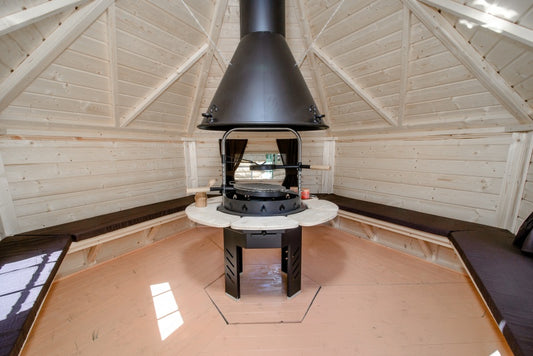 9.2 m² Grill-Kota mit schrägen Wänden